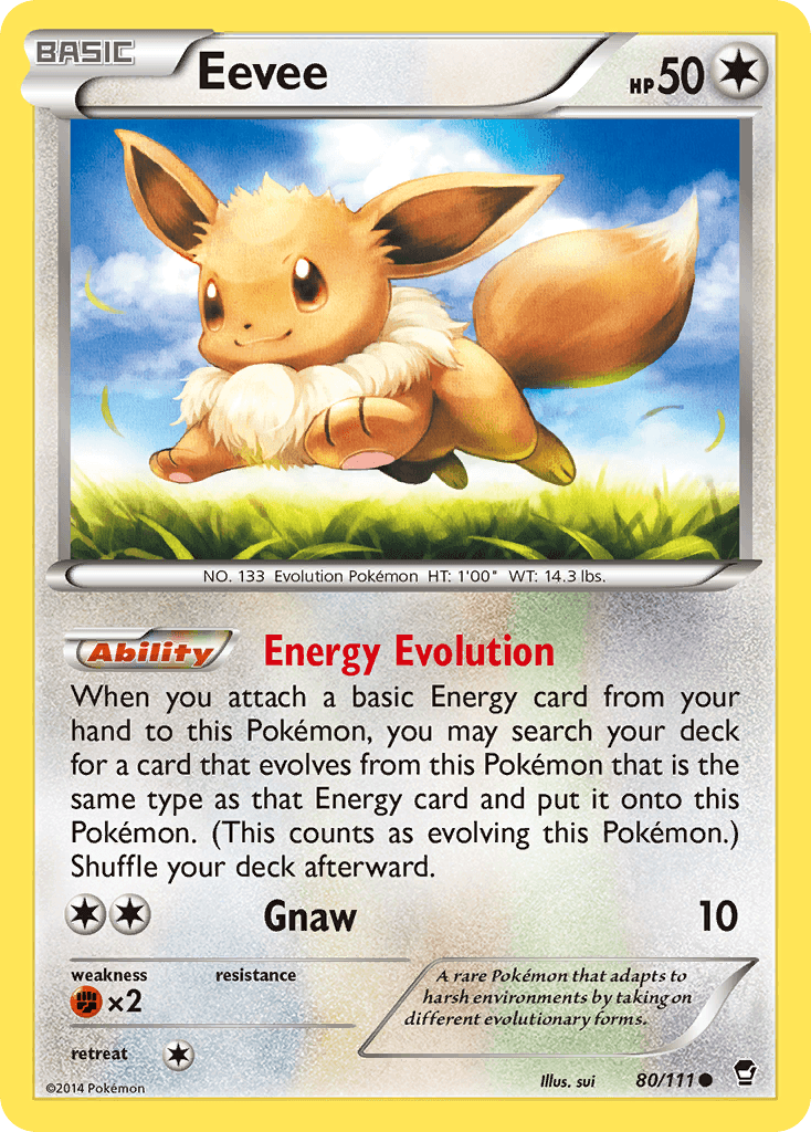 Eevee — XY - Furious Fists Pokémon TCG card by sui