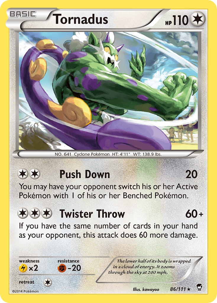 Tornadus — XY - Furious Fists Pokémon TCG card by kawayoo