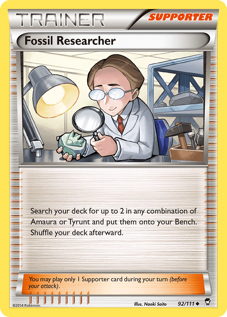 Fossil Researcher — XY - Furious Fists Pokémon TCG card by Naoki Saito