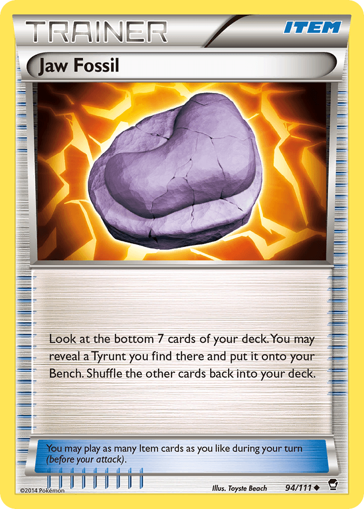 Jaw Fossil — XY - Furious Fists Pokémon TCG card by Toyste Beach
