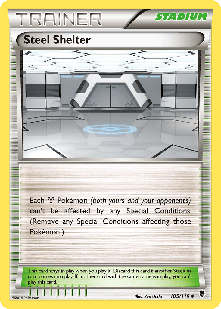 Steel Shelter — XY - Phantom Forces Pokémon TCG card by Ryo Ueda
