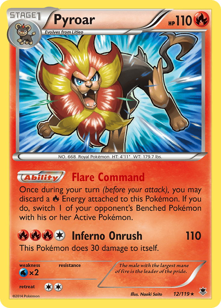 Pyroar — XY - Phantom Forces Pokémon TCG card by Naoki Saito