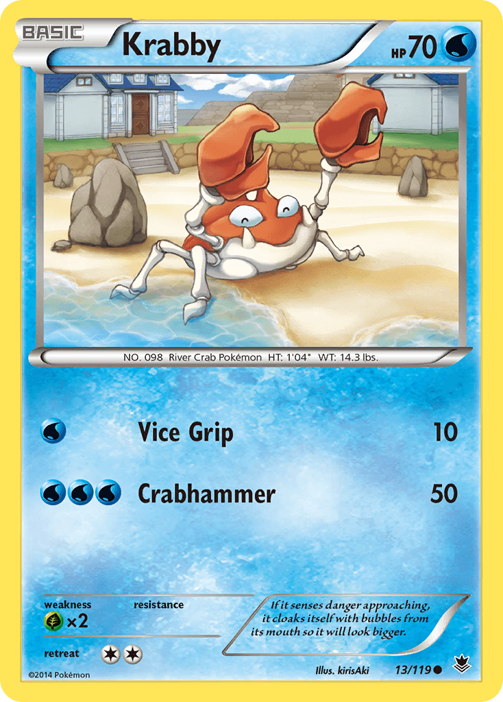 Krabby — XY - Phantom Forces Pokémon TCG card by kirisAki