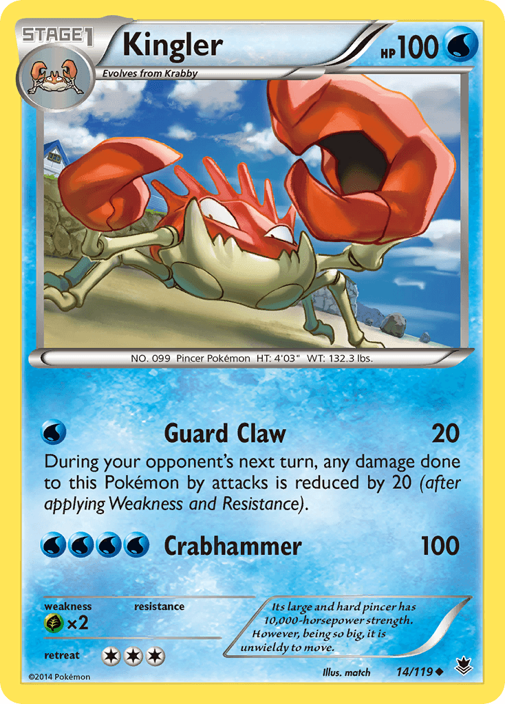 Kingler — XY - Phantom Forces Pokémon TCG card by match