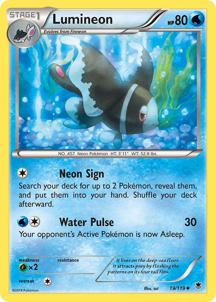 Lumineon — XY - Phantom Forces Pokémon TCG card by sui