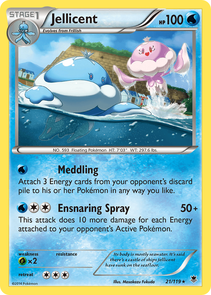 Jellicent — XY - Phantom Forces Pokémon TCG card by Masakazu Fukuda