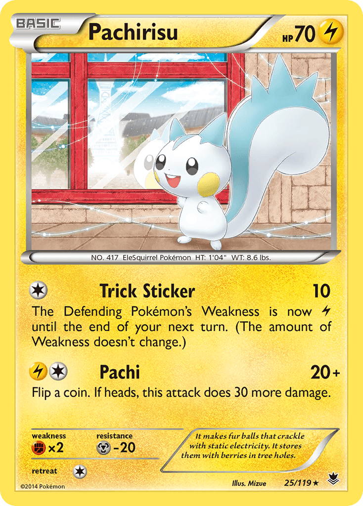 Pachirisu — XY - Phantom Forces Pokémon TCG card by Mizue