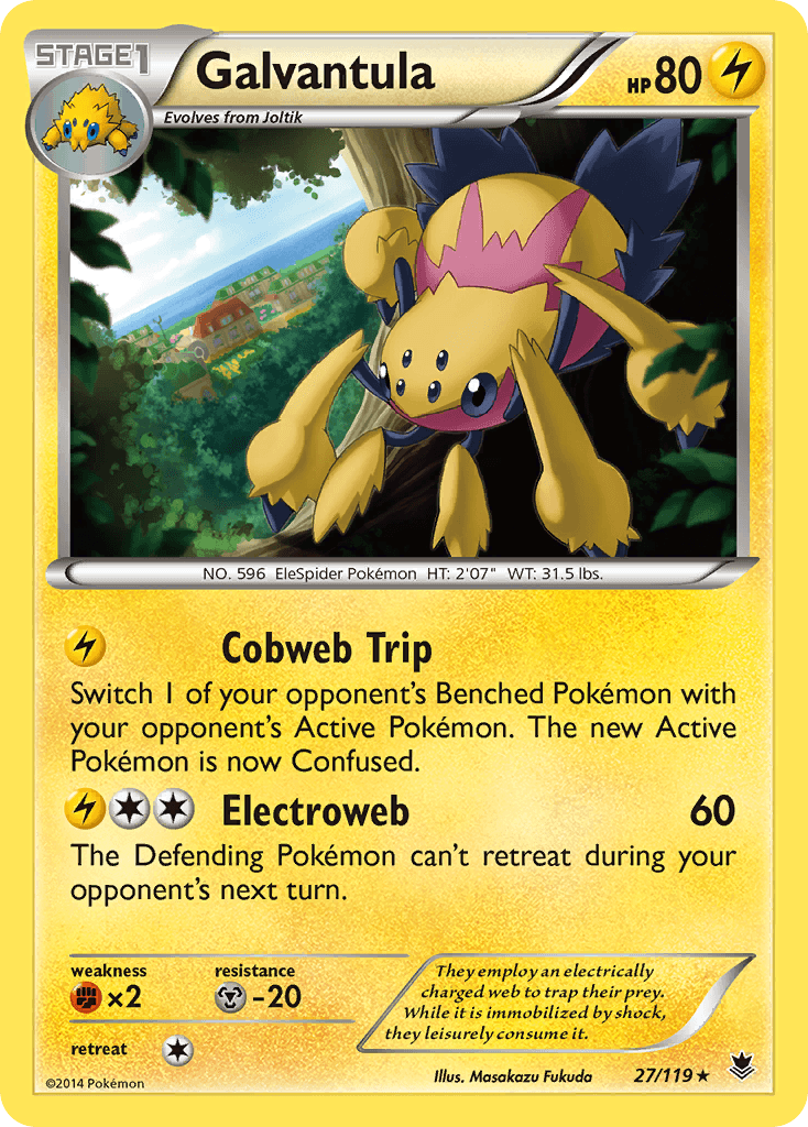 Galvantula — XY - Phantom Forces Pokémon TCG card by Masakazu Fukuda