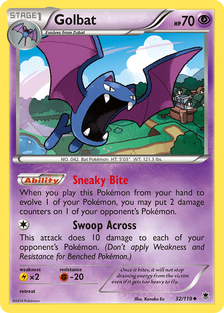 Golbat — XY - Phantom Forces Pokémon TCG card by Kanako Eo