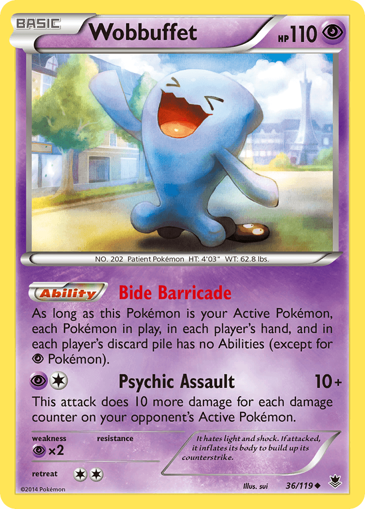 Wobbuffet — XY - Phantom Forces Pokémon TCG card by sui