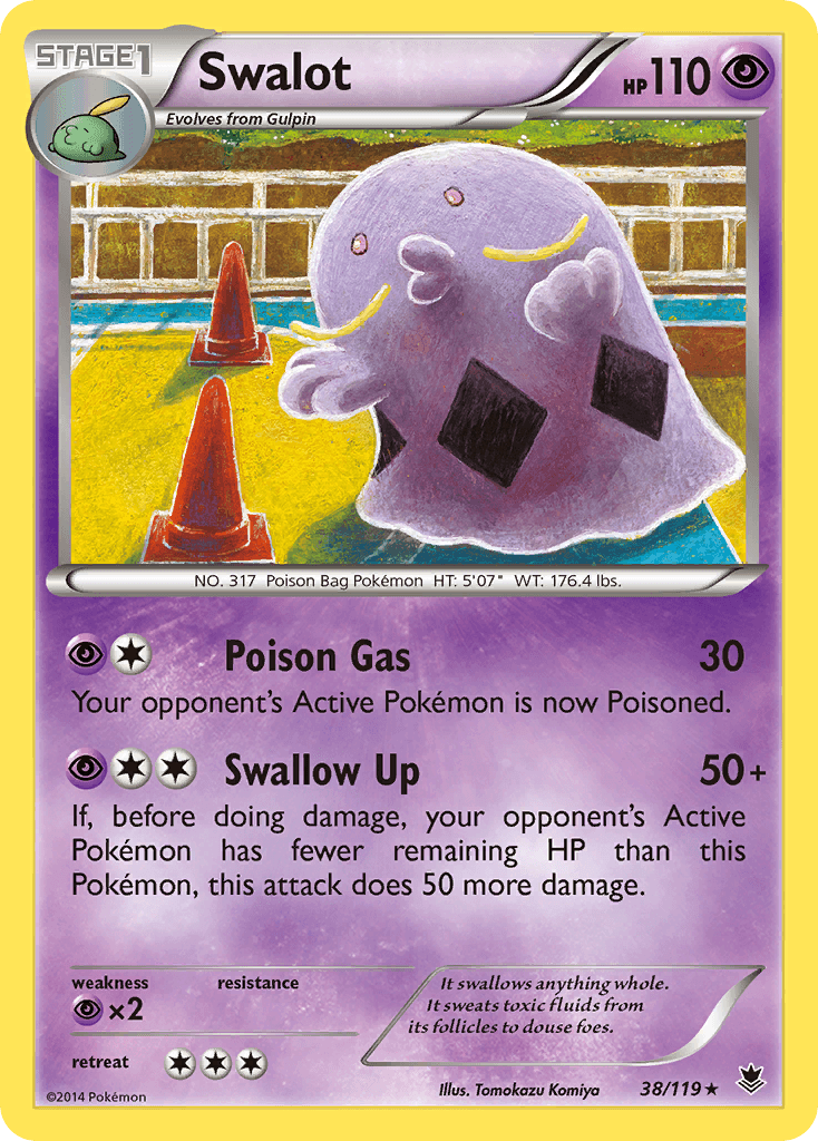 Swalot — XY - Phantom Forces Pokémon TCG card by Tomokazu Komiya