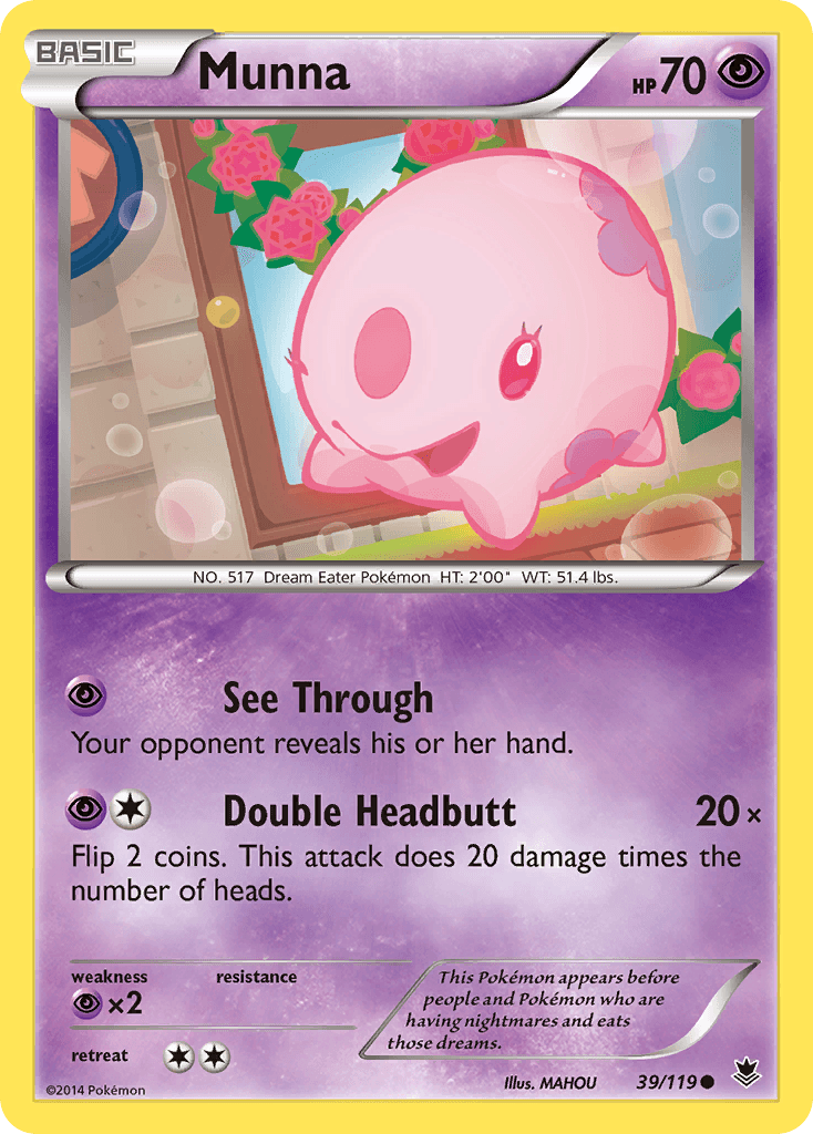 Munna — XY - Phantom Forces Pokémon TCG card by MAHOU