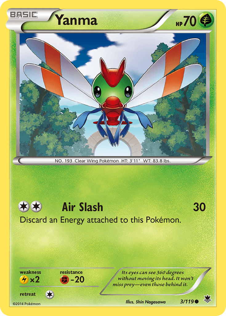 Yanma — XY - Phantom Forces Pokémon TCG card by Shin Nagasawa
