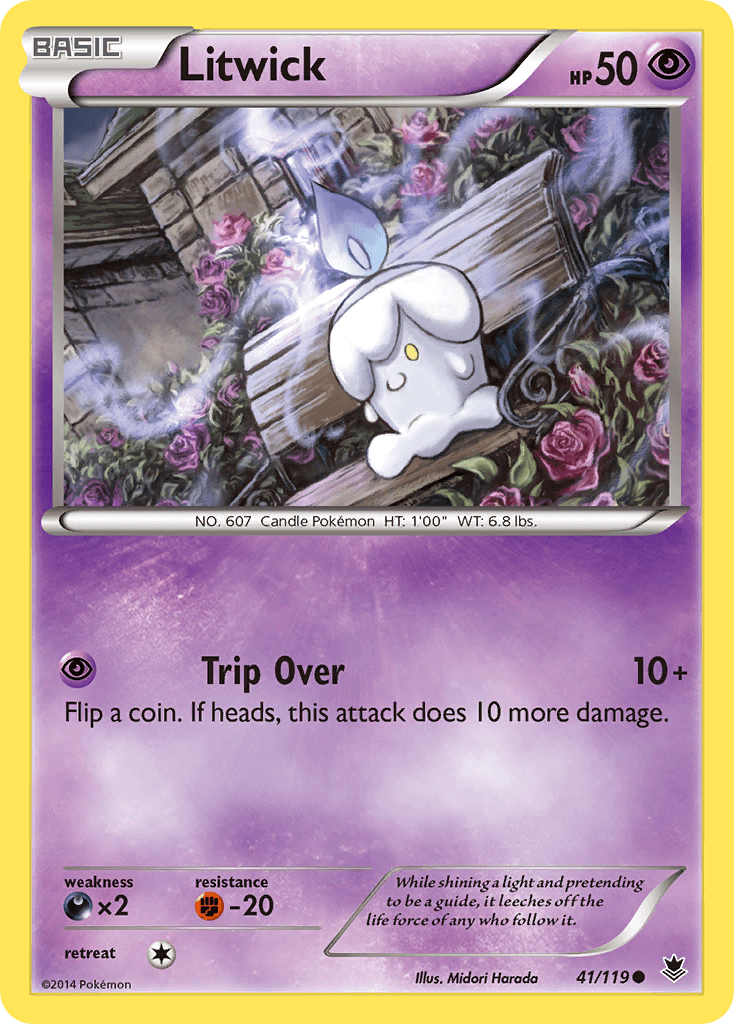 Litwick — XY - Phantom Forces Pokémon TCG card by Midori Harada