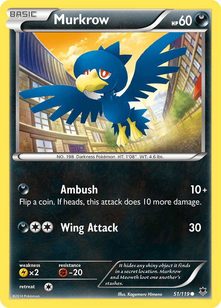 Murkrow — XY - Phantom Forces Pokémon TCG card by Kagemaru Himeno
