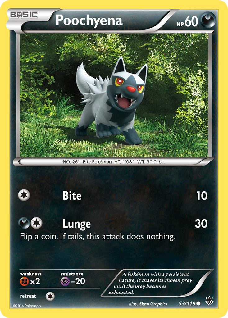Poochyena — XY - Phantom Forces Pokémon TCG card by 5ban Graphics