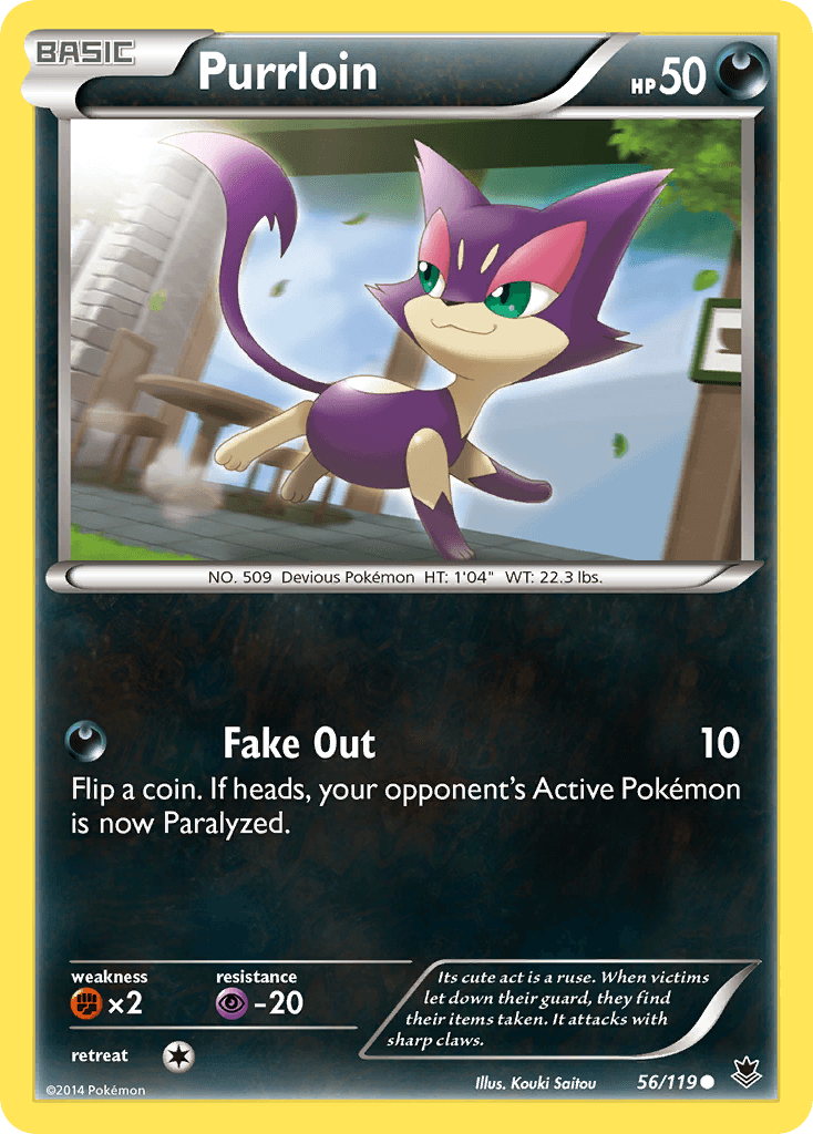 Purrloin — XY - Phantom Forces Pokémon TCG card by Kouki Saitou