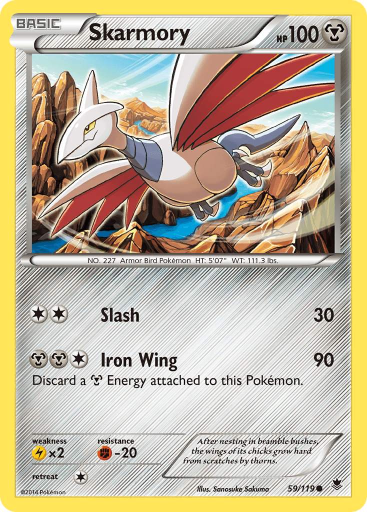 Skarmory — XY - Phantom Forces Pokémon TCG card by Sanosuke Sakuma
