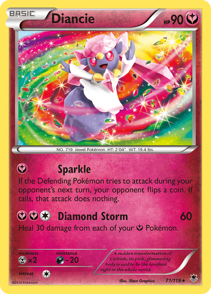 Diancie — XY - Phantom Forces Pokémon TCG card by 5ban Graphics