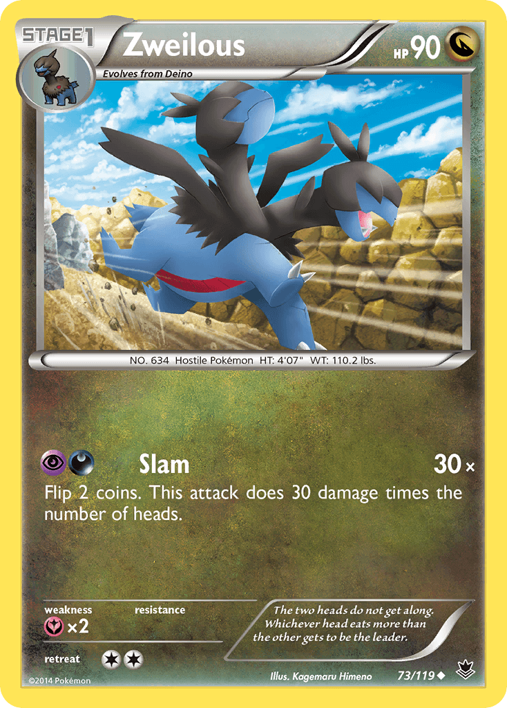 Zweilous — XY - Phantom Forces Pokémon TCG card by Kagemaru Himeno