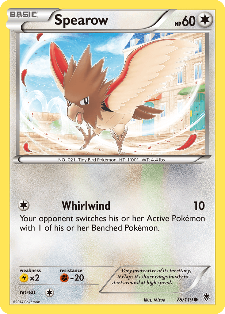 Spearow — XY - Phantom Forces Pokémon TCG card by Mizue
