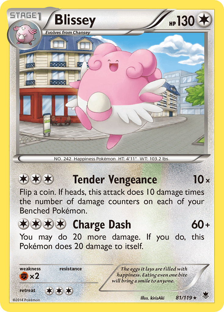 Blissey — XY - Phantom Forces Pokémon TCG card by kirisAki