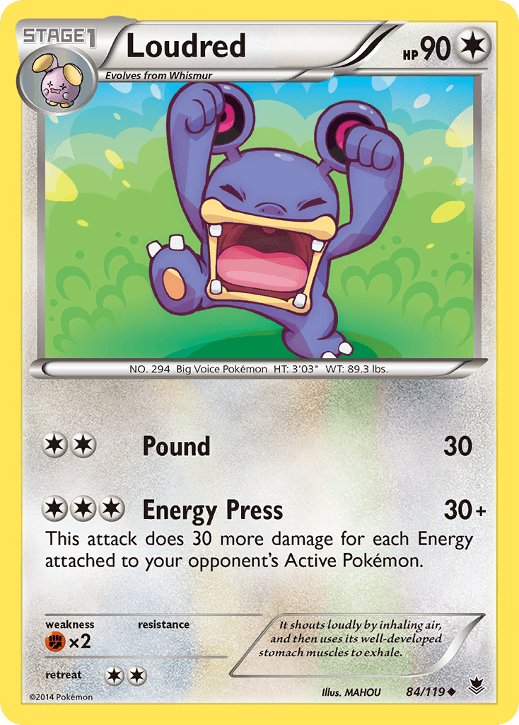 Loudred — XY - Phantom Forces Pokémon TCG card by MAHOU