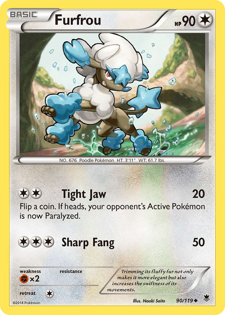 Furfrou — XY - Phantom Forces Pokémon TCG card by Naoki Saito