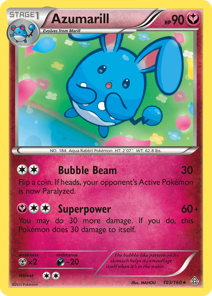 Azumarill — XY - Primal Clash Pokémon TCG card by MAHOU