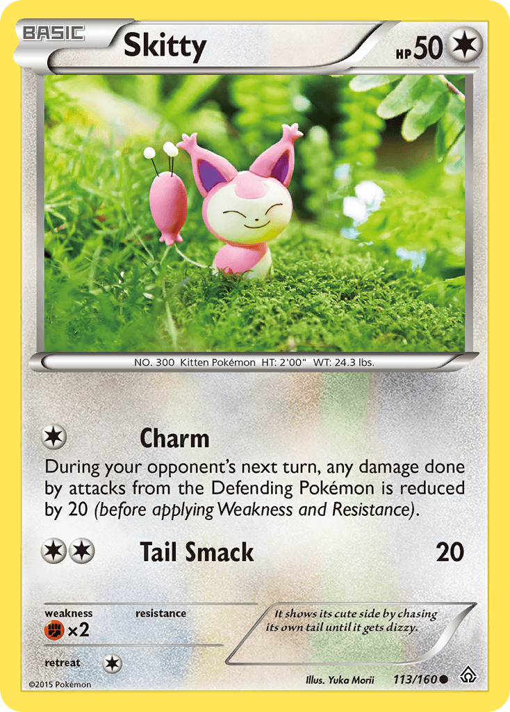 Skitty — XY - Primal Clash Pokémon TCG card by Yuka Morii