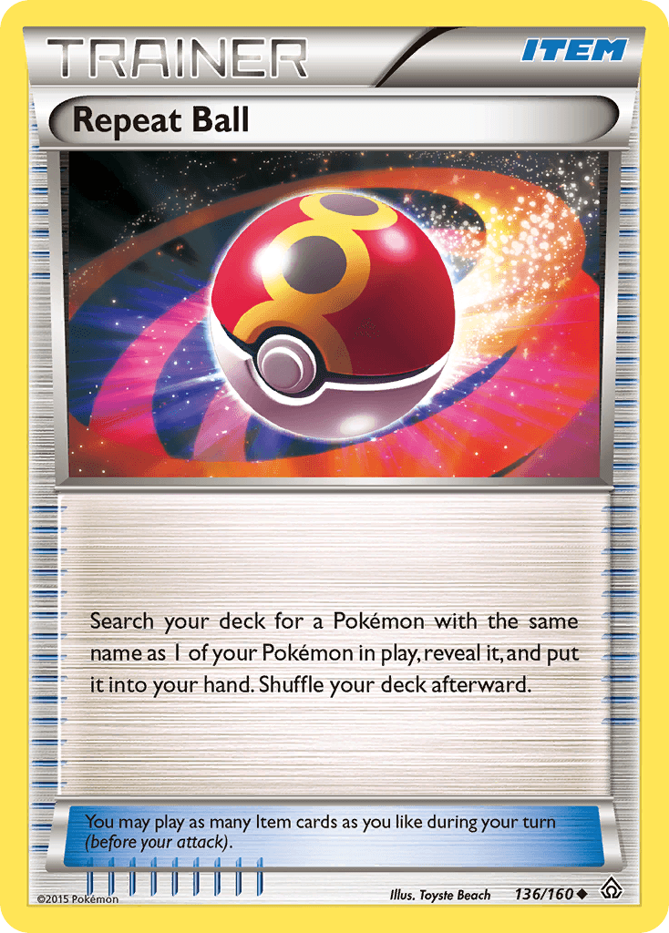 Repeat Ball — XY - Primal Clash Pokémon TCG card by Toyste Beach