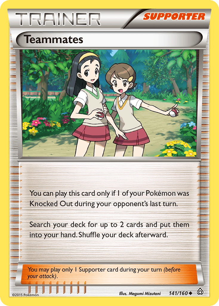 Teammates — XY - Primal Clash Pokémon TCG card by Megumi Mizutani