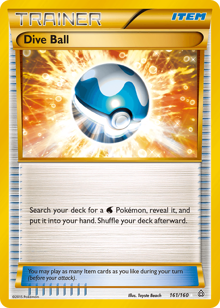 Dive Ball — XY - Primal Clash Pokémon TCG card by Toyste Beach