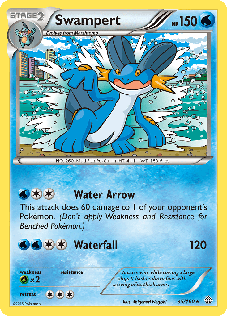 Swampert — XY - Primal Clash Pokémon TCG card by Shigenori Negishi