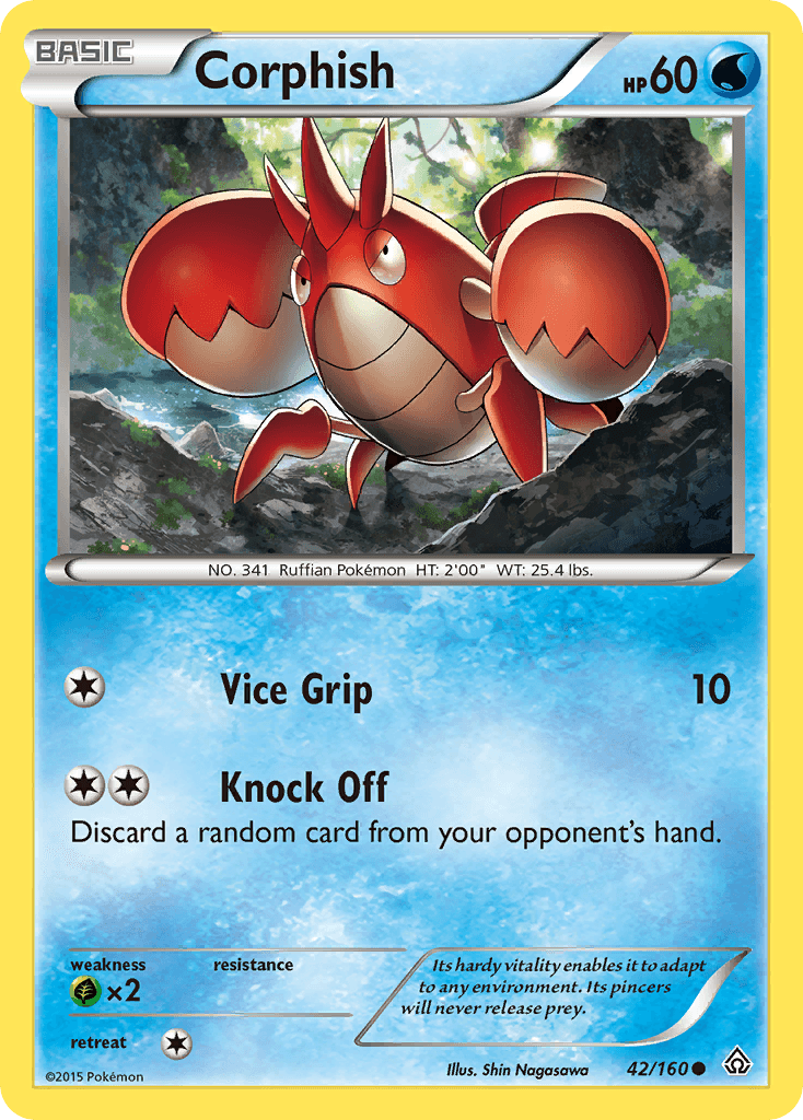 Corphish — XY - Primal Clash Pokémon TCG card by Shin Nagasawa