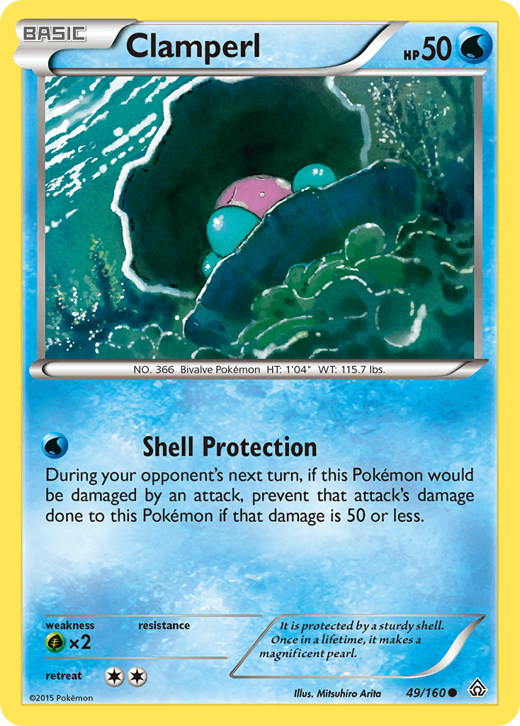 Clamperl — XY - Primal Clash Pokémon TCG card by Mitsuhiro Arita