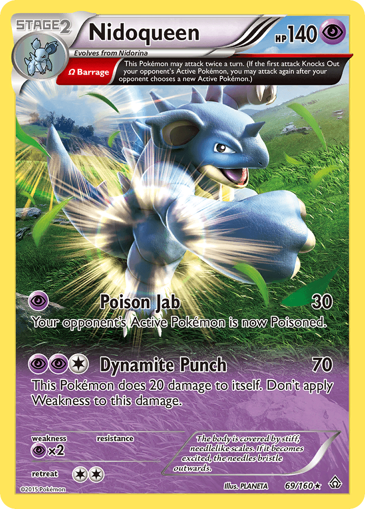Nidoqueen — XY - Primal Clash Pokémon TCG card by PLANETA