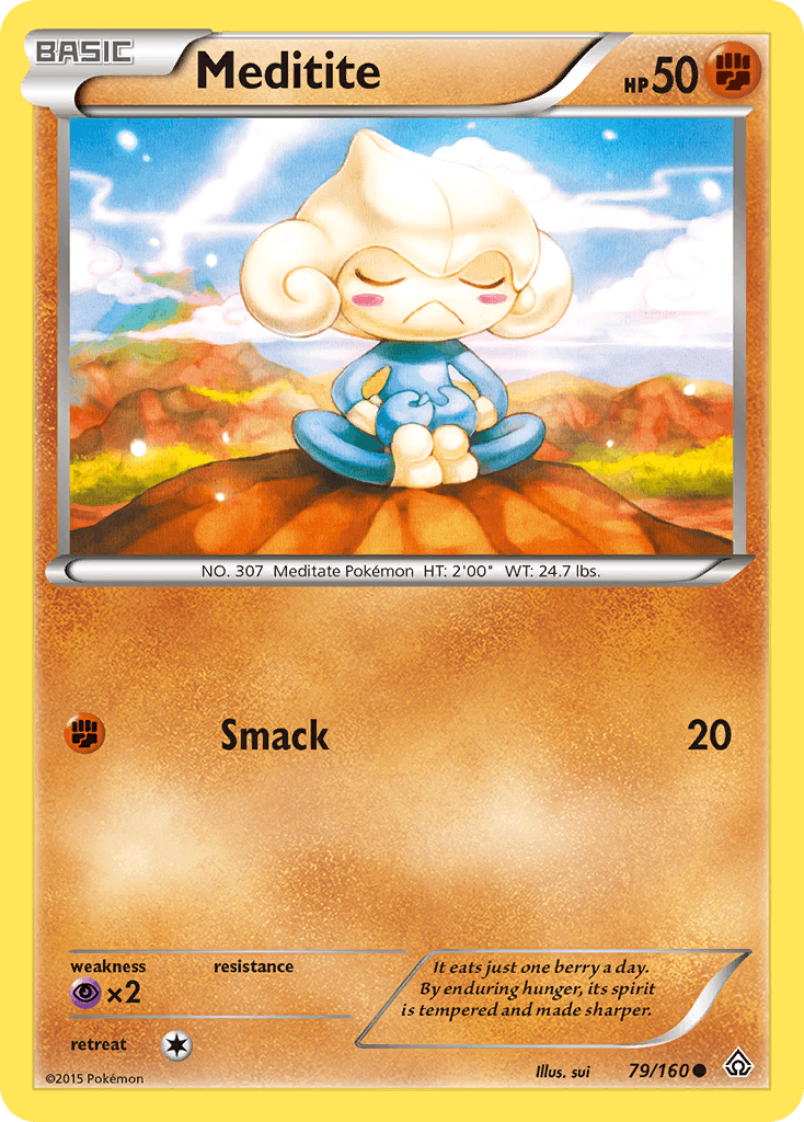 Meditite — XY - Primal Clash Pokémon TCG card by sui