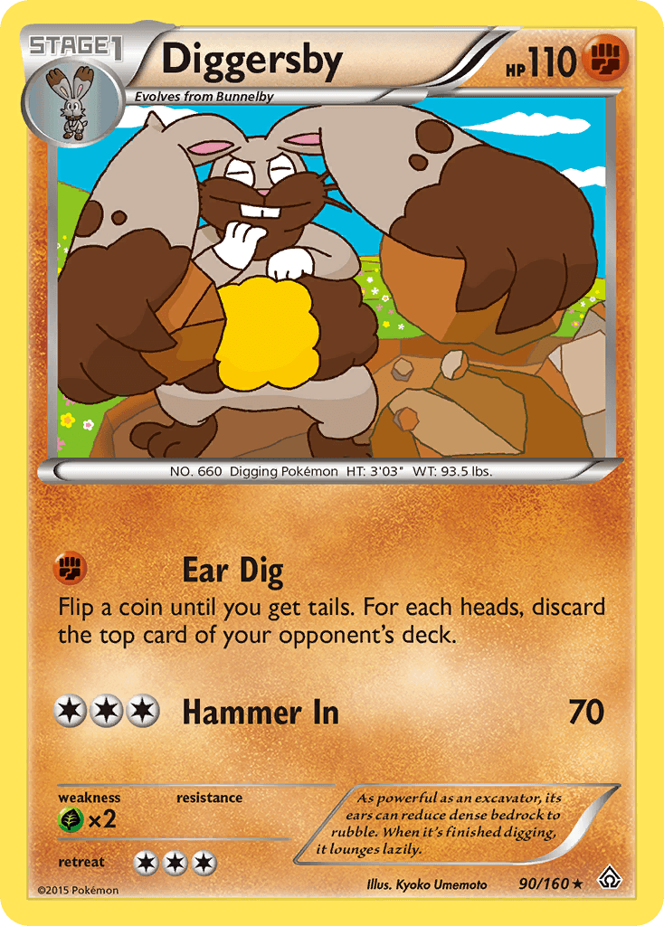 Diggersby — XY - Primal Clash Pokémon TCG card by Kyoko Umemoto