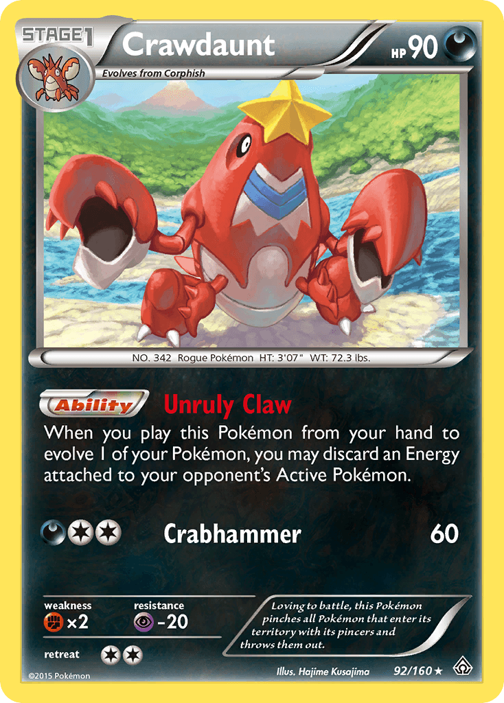 Crawdaunt — XY - Primal Clash Pokémon TCG card by Hajime Kusajima