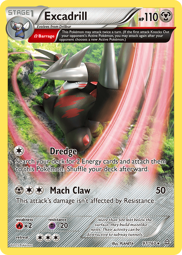Excadrill — XY - Primal Clash Pokémon TCG card by PLANETA