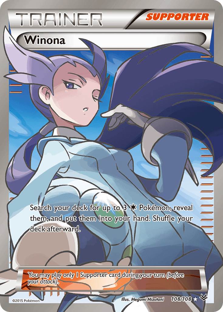 Winona (108 Full Art) — XY - Roaring Skies Pokémon TCG card by Megumi Mizutani