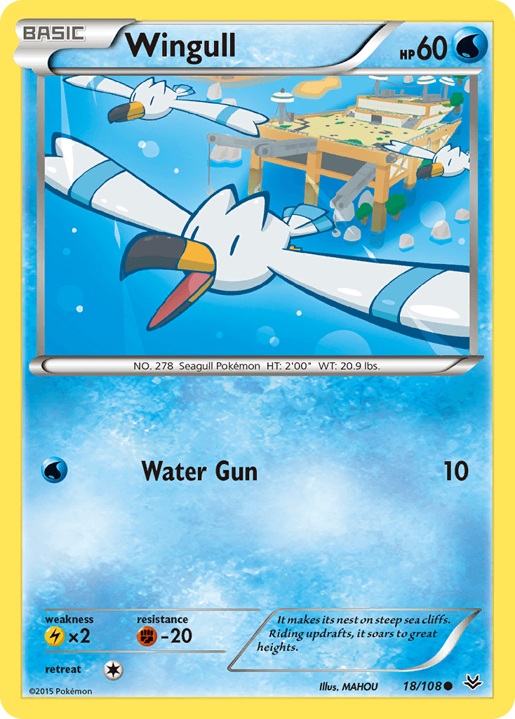 Wingull — XY - Roaring Skies Pokémon TCG card by MAHOU