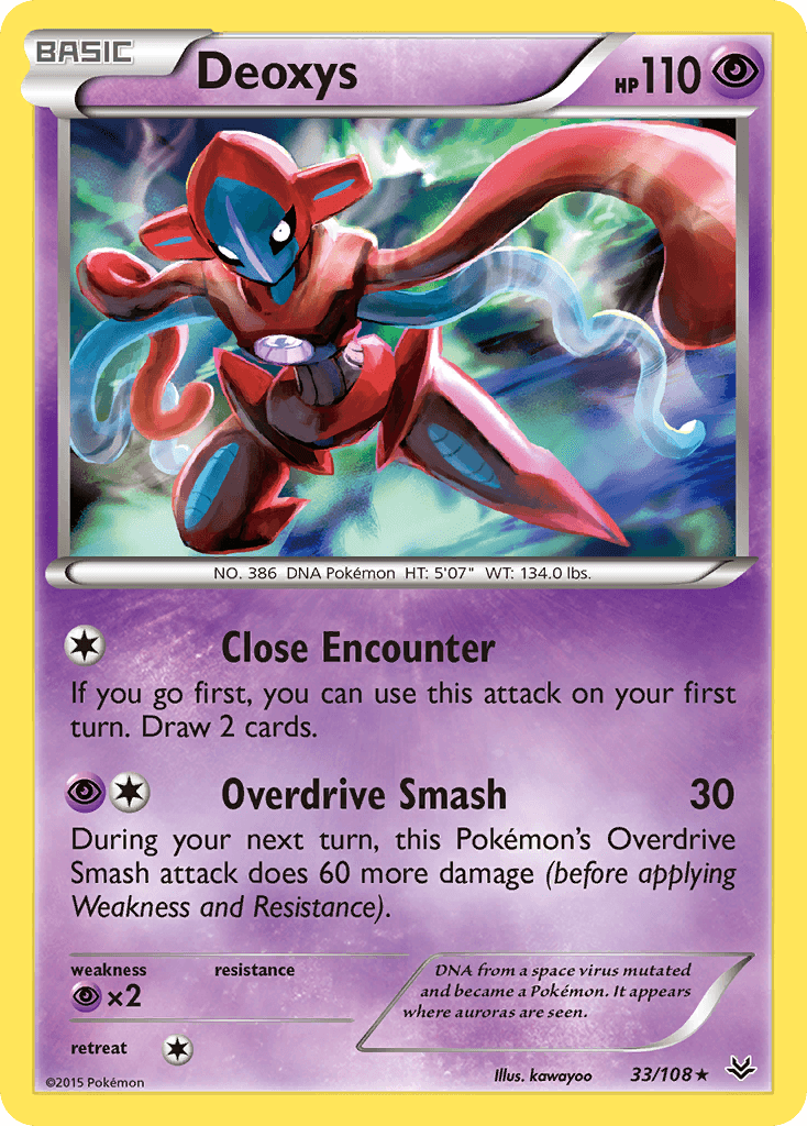 Deoxys — XY - Roaring Skies Pokémon TCG card by kawayoo