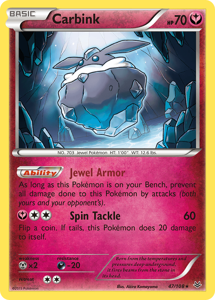 Carbink — XY - Roaring Skies Pokémon TCG card by Akira Komayama