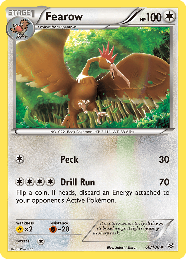 Fearow — XY - Roaring Skies Pokémon TCG card by Satoshi Shirai