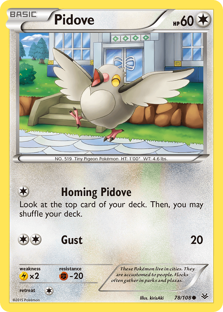 Pidove — XY - Roaring Skies Pokémon TCG card by kirisAki