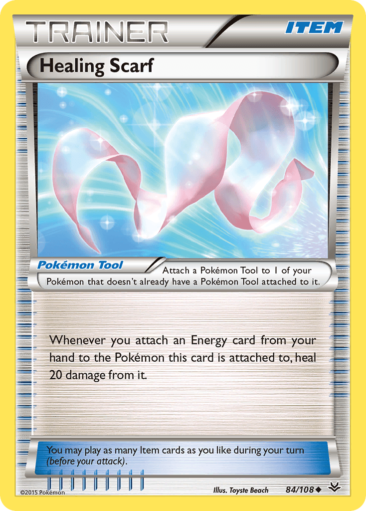 Healing Scarf — XY - Roaring Skies Pokémon TCG card by Toyste Beach