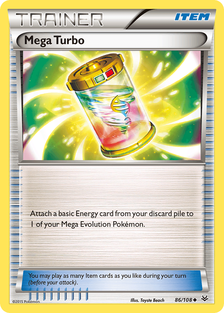 Mega Turbo — XY - Roaring Skies Pokémon TCG card by Toyste Beach