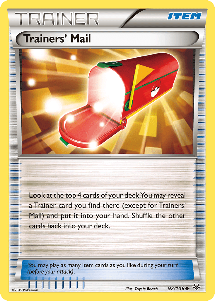 Trainers' Mail — XY - Roaring Skies Pokémon TCG card by Toyste Beach